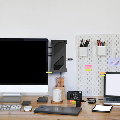 Docking Station Mounting Stand for Dell WD19 Series Dock, Wall Mount and Under Desk Acrylic Holder