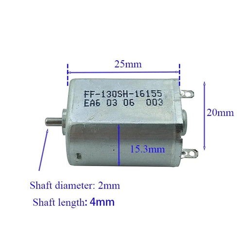 ILQMEHV 1pc FF-130SH-16155 130 3V-12V 17500RPM 20mm Micro Motor High Speed Carbon Brush Mini Motor for DIY Robot Toy