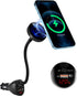 DACK Mag-Safe 15W Car Cigarette Lighter Wireless Charger, Magnetic Air Vent Mount Holder with Dual Port Fast Charging