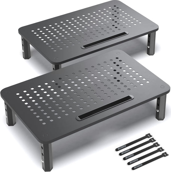 EVOOMI Back Saver Monitor Stand for Desk - 2 Pack Monitor Riser
