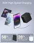 Nekteck 60W USB C Charger, PD 3.0 Fast Charging, Foldable Plug, Compatible with MacBook Air/Pro, iPhone 15