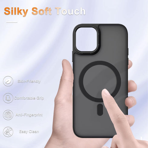 YENAPOON 12 12 1 for iPhone Case, iPhone Pro Case, with Screen Protector, Matte Magnetic Slim Phone Cover, Support