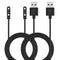 RuenTech 2-Pack Charger for Letsfit IW1 EW1/FITNIV IW1/LIVIKEY EW1 Smart Watch, 3.3FT Replacement Cable (Black&Black)