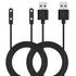 RuenTech 2-Pack Charger for Letsfit IW1 EW1/FITNIV IW1/LIVIKEY EW1 Smart Watch, 3.3FT Replacement Cable (Black&Black)