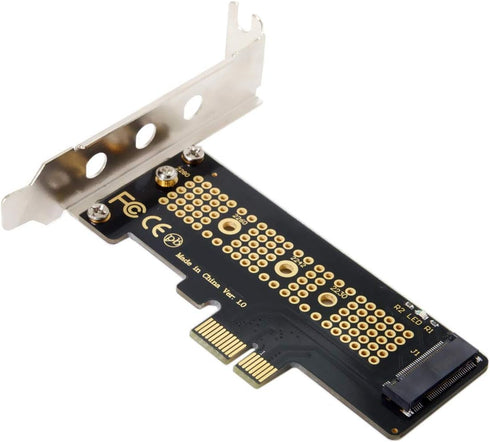 Cablecc Low Profile PCI-E 3.0 x4 Lane to M.2 NGFF M-Key SSD Adapter Card