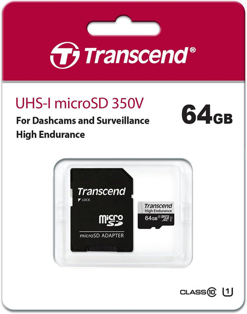 Transcend TS64GUSD350V 64GB UHS-I U1 Micro SD Memory Card
