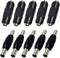 10PCS DC Power Connector Adapter 5.5x2.1mm, Male to Male Coupler Plug, Female to Female Jack Socket for CCTV Security