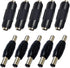 10PCS DC Power Connector Adapter 5.5x2.1mm, Male to Male Coupler Plug, Female to Female Jack Socket for CCTV Security