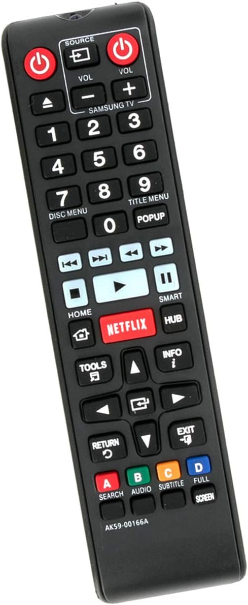 AK59-00166A Remote Control Replacement for Samsung Blu-ray Disc Player Models BD-FM59, BD-F5900, BD-FM59C, BD-F7500