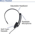 Verbatim Mono 3.5mm Headset with Microphone and in-Line Remote in Black