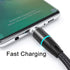 NETDOT Magnetic Charging Cable, 2in1 Gen12 (3.3ft/3 Pack Black) 18W Fast Charging for USB-C and Micro-USB Phones