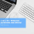 Wireless Keyboard Mouse Combo, 104 Keys Cute White Keyboard with Number Pad & Mouse for Windows, Laptop