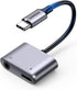 UGREEN 2 in 1 USB C to 3.5mm Headphone and Charger Adapter, Type C to Aux Audio Jack with PD 60W Fast Charging for