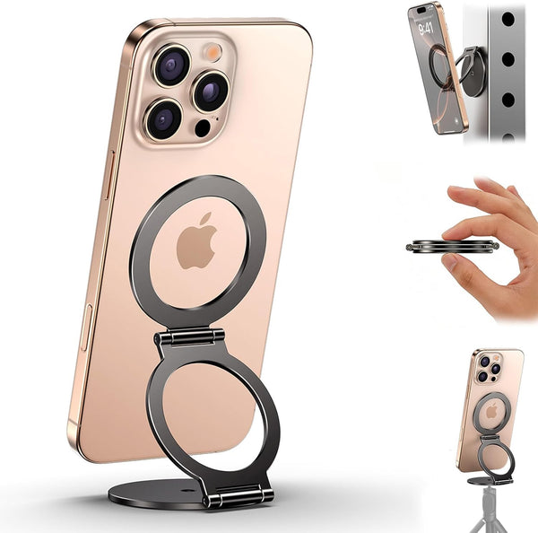 MAGDIGITEH Dual Magnetic Phone Ring Holder for MagSafe, Compatible with Magnet Gym Golf,