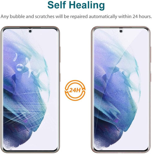 MP-MALL 4 Pack Flexible TPU Film Screen Protector and Camera Lens Protector for Samsung Galaxy S21 Plus 5G