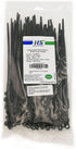 HS Plastic Ties with Screw Holes, 100 Pack, 7.5 Inch Mount Head Electrical Zip Ties, 50 LBS, UV Black