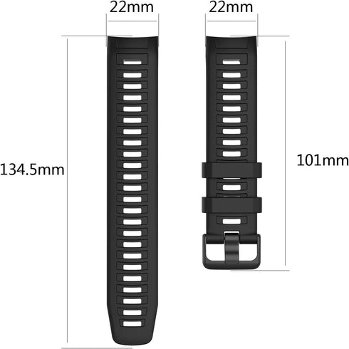 Replacement Silicone Bands for Garmin Instinct 2/Instinct Tactical/Esports/Solar, Water Resistant Fitness Watch Strap