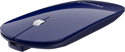 FENIFOX Bluetooth Mouse Slim, Mini Flat Portable Rechargeable Mobile Mice Compatible with Laptop, PC, Android, Windows