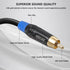 XIUZEN 1.5ft RCA Y-Splitter, Stereo Audio Adapter for Speaker, Subwoofer, Home Theater & More