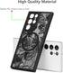 XIZYO Floral Rose Magnetic Case for Samsung Galaxy S23 Ultra, Slim TPU, Shockproof, MagSafe Compatible, Black Aesthetic.