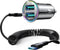 JOYROOM 4.8A Car Phone Charger, Mini All Metal Cigarette Lighter USB Charger with Type C Coiled Cable for iPhone 15 Pro