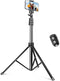 SENSYNE 72" Phone Tripod - Extendable Cell Phone Tripod Stand with Wireless Remote and Phone Holder, Compatible with
