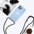 YESPURE for iPhone 13 Pro Max Clear Case with Adjustable Shoulder Neck Lanyard, Soft Slim Bumper Protective Cover