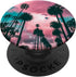 California Palm Trees Pink Blue Graphic Design PopSockets Standard PopGrip