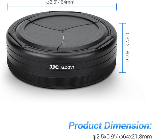 Auto Lens Cap for Sony ZV-1 II & ZV-1, Lightweight Anti-Dust Camera Lens Cover, No Vignetting