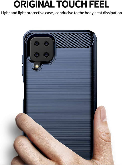 yuanming Galaxy A12 Case with HD Screen Protector, Shock-Absorption Flexible TPU Bumper Cove for Samsung Galaxy A12