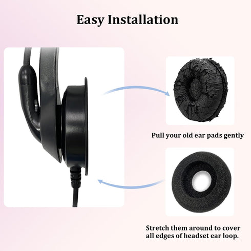 Replacement Foam Ear Pads for Plantronics Headset, Ear Cushions for Blackwire C320 3210 3220 3320, HW251N HW261N HW510