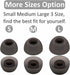 JBL Vibe 200TWS Replacement Ear Tips - Silicone Ear Buds, 6 Pairs (S/M/L) in Black, Compatible with JBL Earbuds.