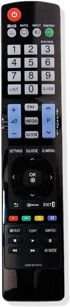 AKB73615312 Replacement Remote Control for LG LCD LED TV Models 32LS4600, 42LS4600, 47LS4600, 50PA4500