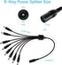 1 8 ZOSI DC Female to Male Output Power Splitter Cable Y Adapter For CCTV Accessories Black