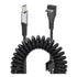 USB 3.1 Type C to Type C Cable, 90 Degree Spring Spiral Fast Charging Data Extension Cable, 3.3FT/1M for Laptop & Tablet