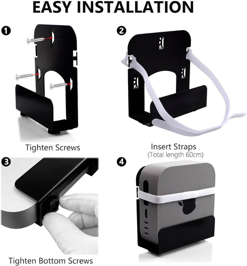Gmailmall Cable Box Wall Mount Modem Mount Adjustable Wall Mount for Most Small Media PlayersRoku, Amazon Fire TV
