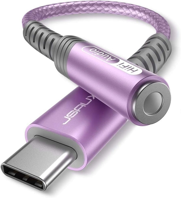 JSAUX USB Type C to 3.5mm Female Headphone Jack Adapter, Compatible with iPhone 15 Pro Max/15 Pro/15 Plus, Samsung