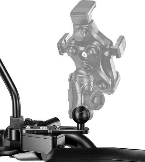 BRCOVAN Aluminum Alloy Mount Base with 1'' TPU Ball Compatible with RAM Mounts B Size 1 Inch Ball Double Socket Arm