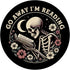 Go Away I'm Reading Funny Skeleton Read Book Under The Moon PopSockets Standard PopGrip