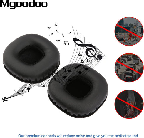 Mgoodoo Replacement Ear Pads for Marshall Mid Bluetooth On-Ear Headphones, Soft Leather Memory Foam Earpads (Black)