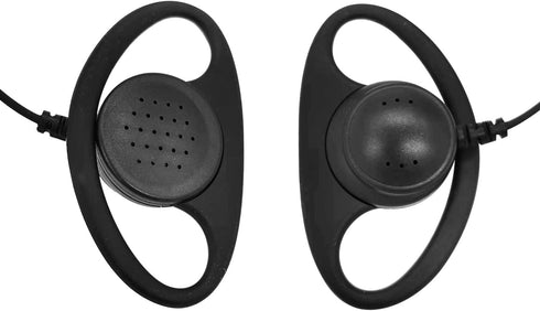 2.5mm Earpiece D Shape Headset with PTT Mic for Motorola Talkabout Radio Models T100, T200, T260, T400, T800
