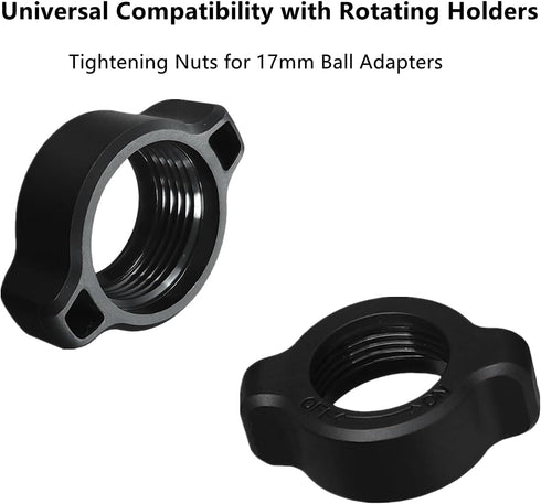 ZIANTENNY 8 17mm Pcs Tightening Nut for Car Mount - Ball-Joint Fixed Adapter Replacement Parts for Car Phone Mount DVR