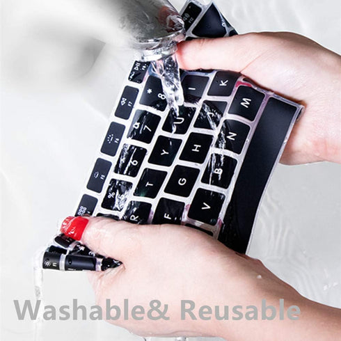Se7enline Compatible with MacBook Air 2018-2024 Keyboard Cover, 13 inch Soft Protector for MacBook Air