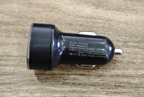 66W Car Charger, Super Fast Charging 2 Ports USB Vehicle Charger, Quick Charge Adapter for Phones and Laptops