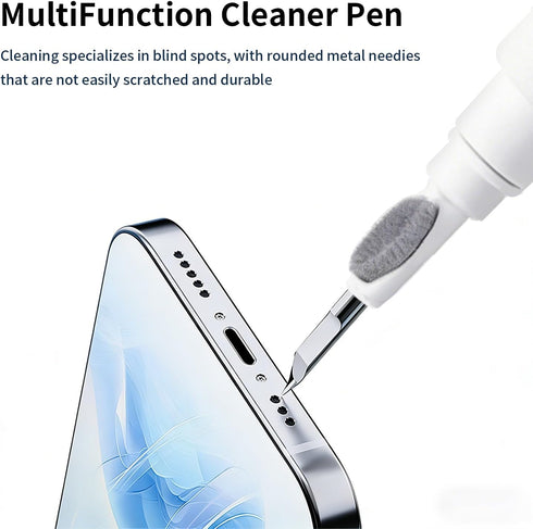 3 1 1 2 3, Headsets in Cleaner Kit for AirPods Pro Multi-Function Cleaning Pen with Soft Brush & Flocking Sponge