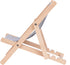 Hanpo 6.7 inches Mini Wood Beach Chair Phone Stand, Cute Fabric Foldable Cell Phone Holder for Desk, Novelty Phone Dock