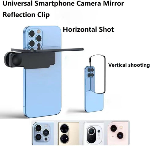 Generic Mirror Reflection Clip, Mirror Effect Lens - Capture Stunning Reflections Instantly, Adjustable HD Glass