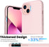 ORNARTO Shockproof Liquid Silicone Case for iPhone 13, Gel Rubber Anti-Shock Cover, 6.1inch, Chalk Pink