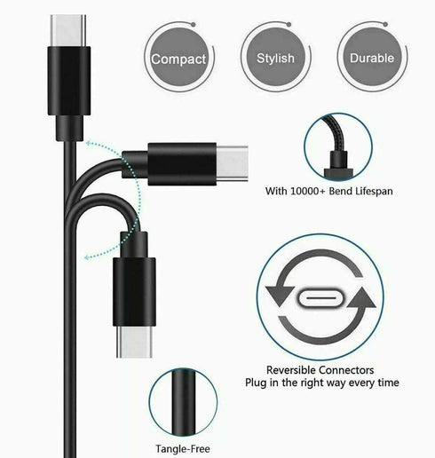 USB C Charging Cable for Echo Buds 2, Raycon E25 Pro/E55, EarFun Air Pro/Free Pro, Sabbat E12 Ultra, TOZO T12 NC9.