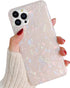 J.west Case for iPhone 13 Pro - Sparkle Opal Glitter Translucent Clear Soft TPU Slim Fit Phone Cover for Women
